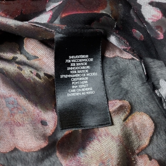 Alice + Olivia Silk Floral Belle Oversized Tunic Small - Picture 7 of 8